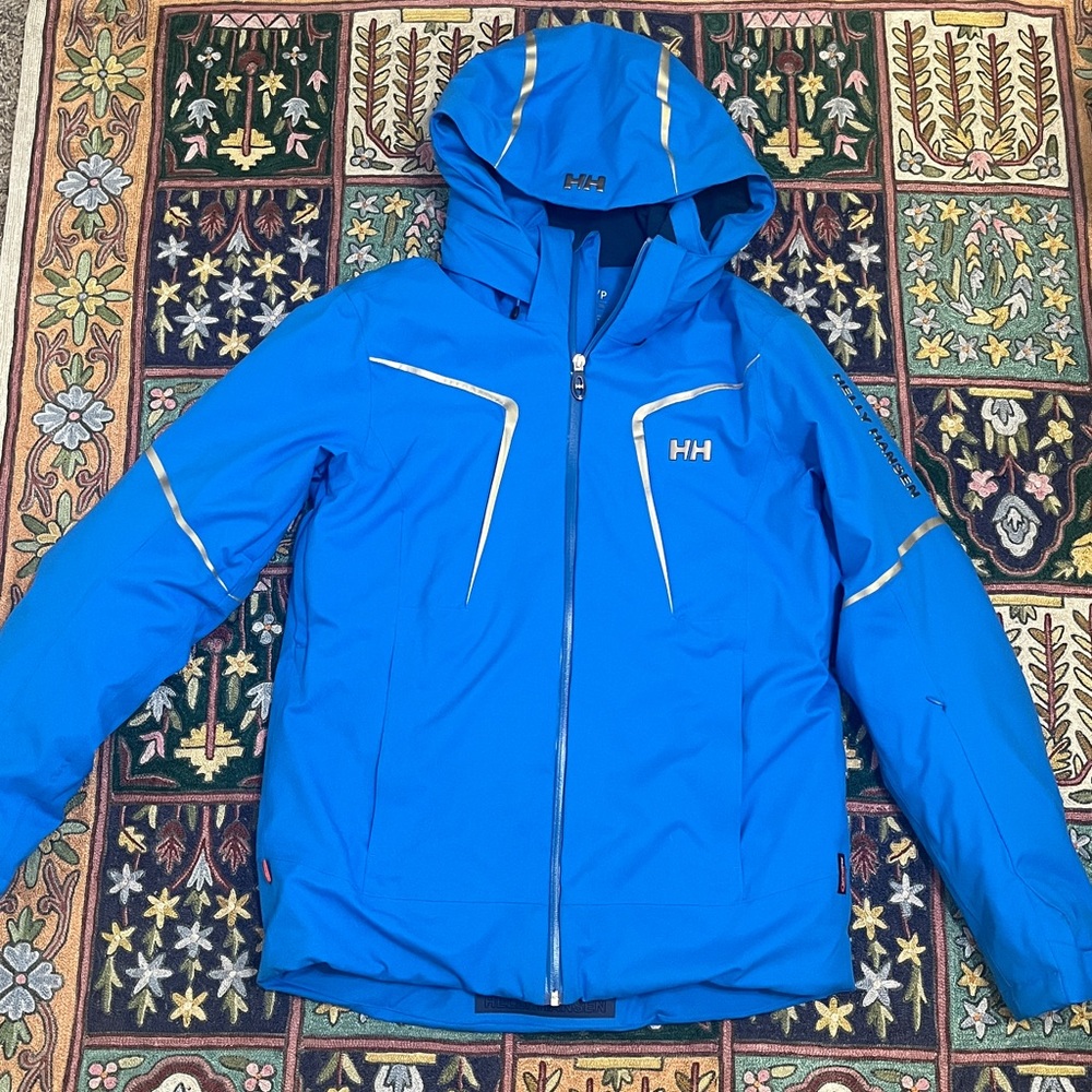 Helly Hansen Blue Ski Snowboading Insulated Jacked Recco Tech Professional